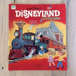 Vintage Disney 1970 Disneyland Sticker Book Never Used